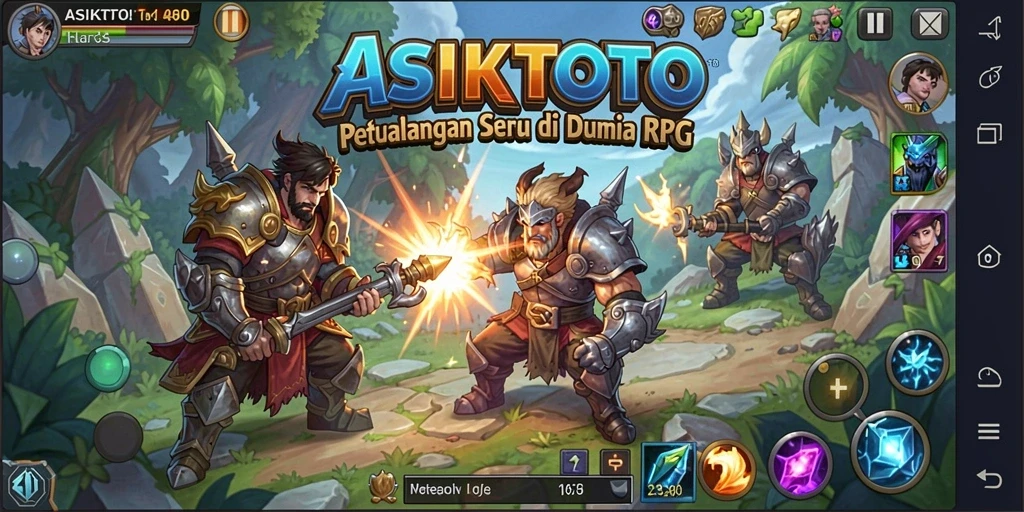 Screenshot gameplay menampilkan pertempuran seru di ASIKTOTO.
