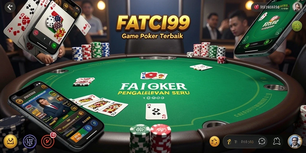 Screenshot gameplay FATCI99 yang menunjukkan aksi Poker yang mendebarkan.