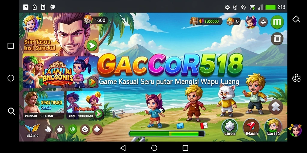 Tampilan gameplay GACOR518 yang colorful dan menarik