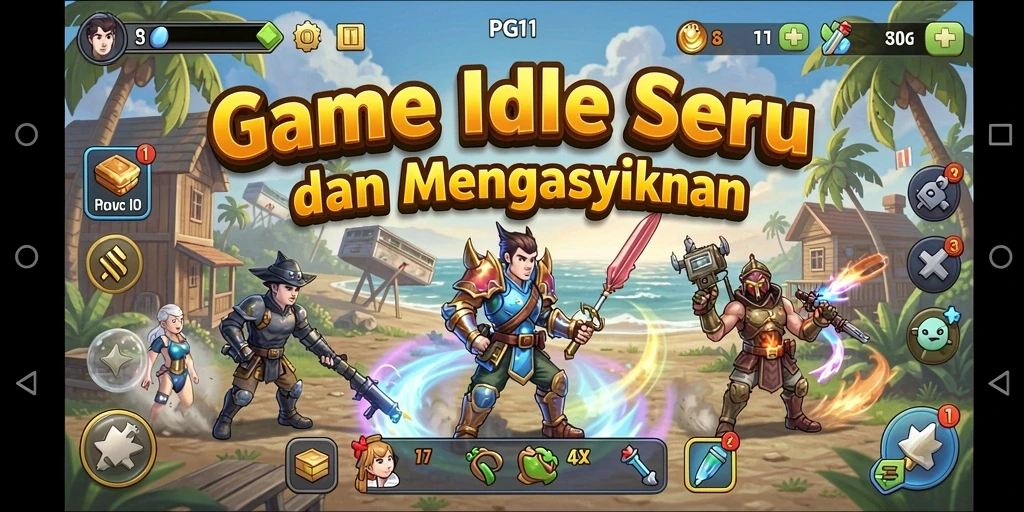 Gameplay PG11 yang memikat dengan karakter-karakter lucu.