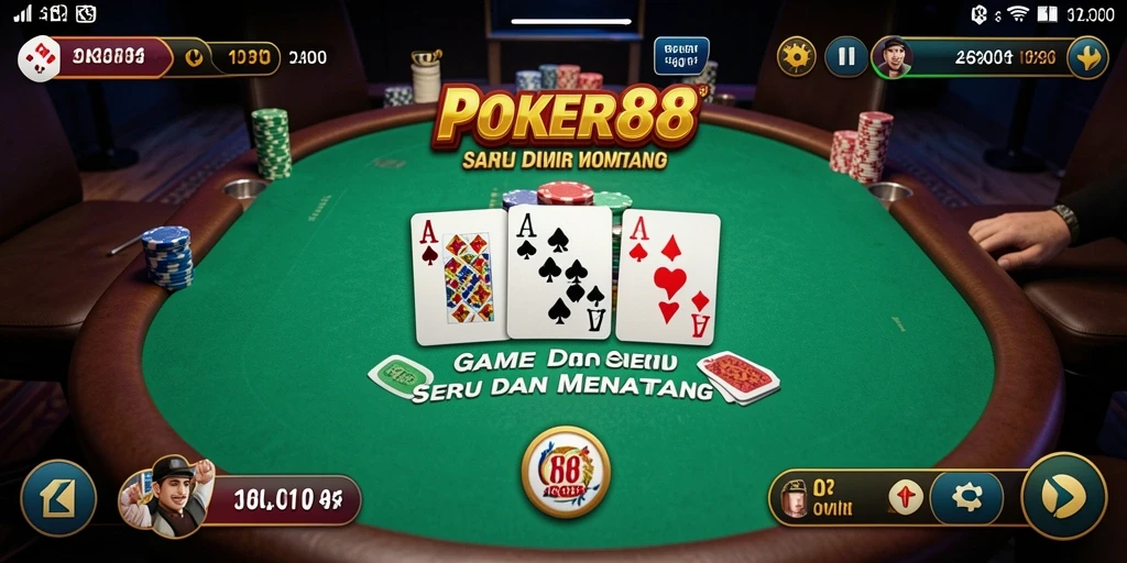 Tampilan gameplay POKER88 yang menarik dan penuh warna.
