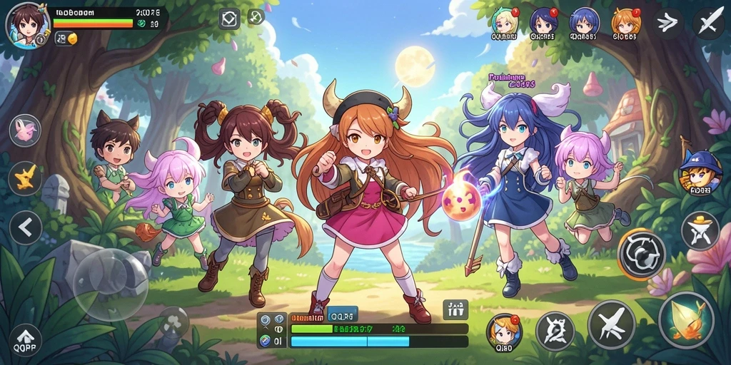 Tampilan screenshot QQRP menunjukkan aksi seru dalam dunia Anime.