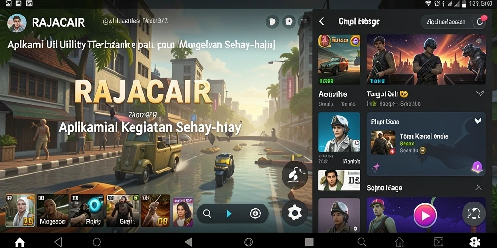 Tampilan utama aplikasi RAJACAIR yang intuitif dan user-friendly.