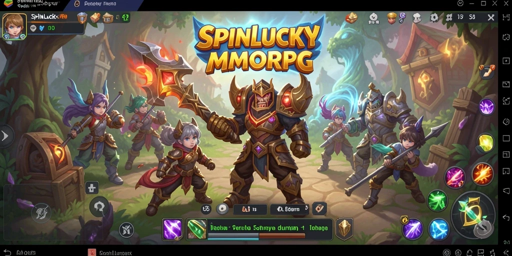 Tampilan gameplay SPINLUCKY yang penuh aksi dan petualangan seru.
