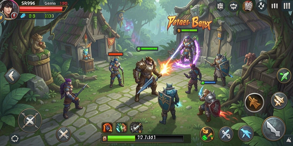 Tampilan gameplay SR996 yang menampilkan pertempuran epik dan strategi mendalam.